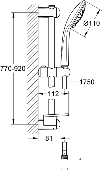 Душевая штанга Grohe Euphoria 27499000 - фото