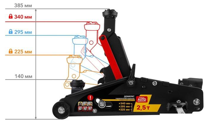 Подкатной домкрат Startul Auto ST8014-06 2.5т - фото