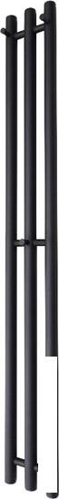 Полотенцесушитель Маргроид Ferrum Inaro СНШ 150x6 3 крючка (черный матовый, таймер справа) - фото