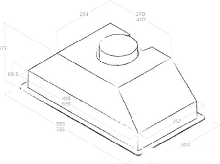 Кухонная вытяжка Jetair Viera GR/A/72 PRF0153829 - фото