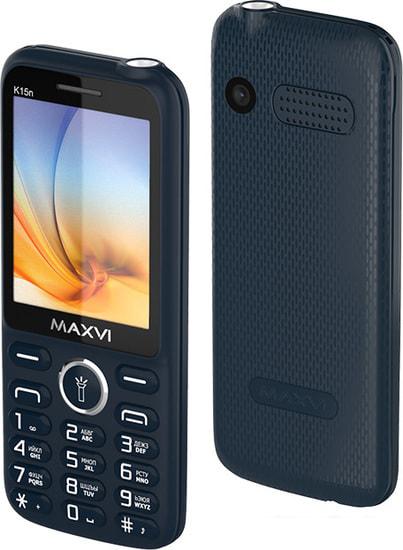 Мобильный телефон Maxvi K15n (синий) - фото