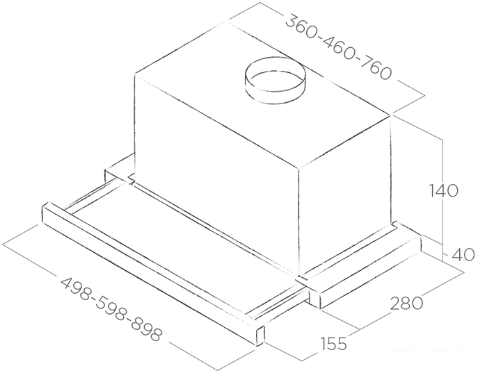 Кухонная вытяжка Elica Elite 14 Lux BL/A/50 PRF0081870B - фото