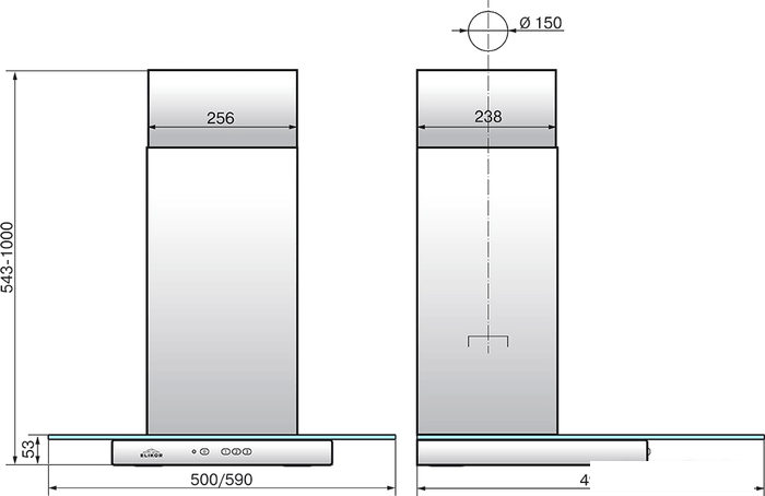 Кухонная вытяжка Elikor Кристалл 50Н-430-К3Д (нержавеющая сталь) - фото