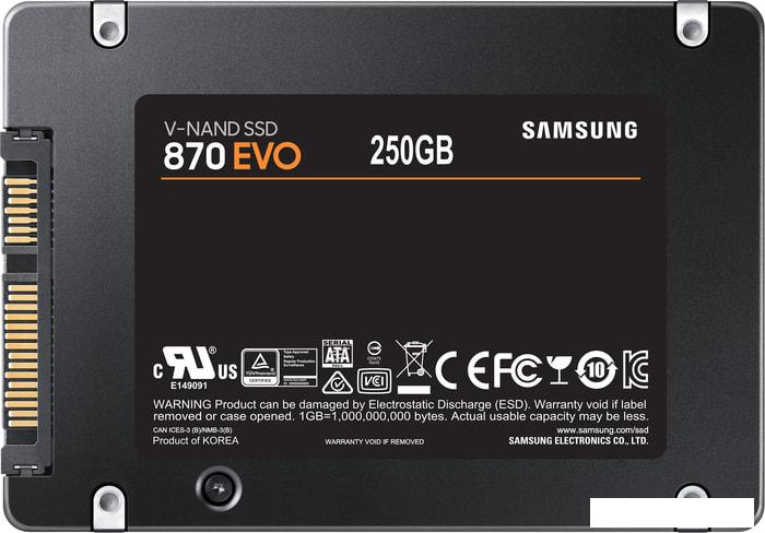 SSD Samsung 870 Evo 250GB MZ-77E250BW - фото