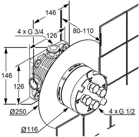 Монтажная коробка Kludi Flexx Boxx 88011 - фото