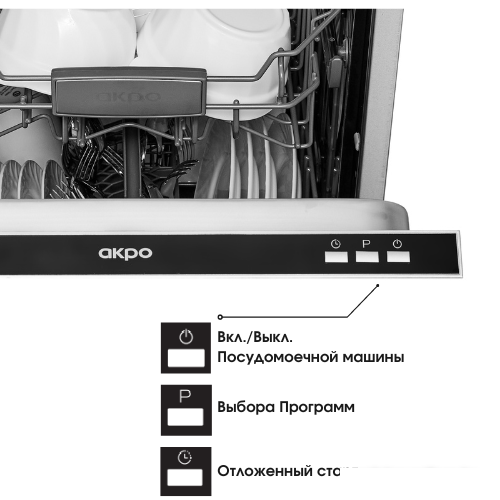Встраиваемая посудомоечная машина Akpo ZMA45 Series 4 - фото