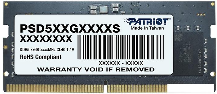 Оперативная память Patriot Signature Line 16ГБ DDR5 SODIMM 4800 МГц PSD516G480081S - фото