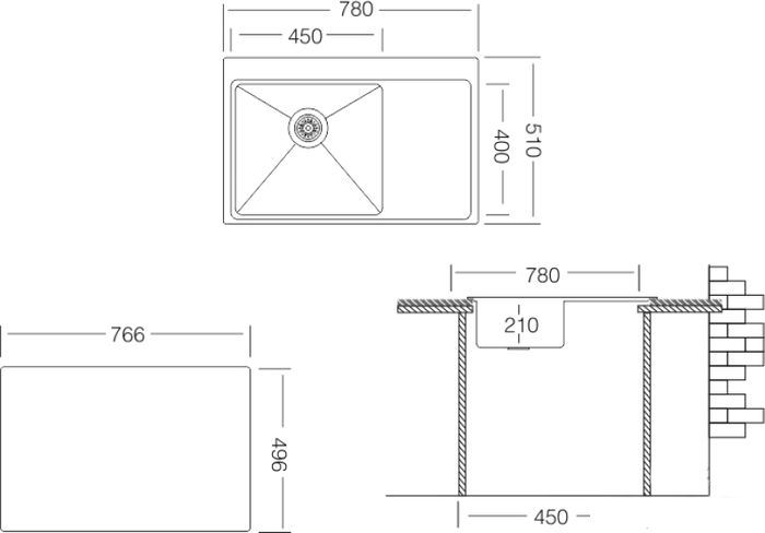 Кухонная мойка ZorG ZRE 7851 L - фото