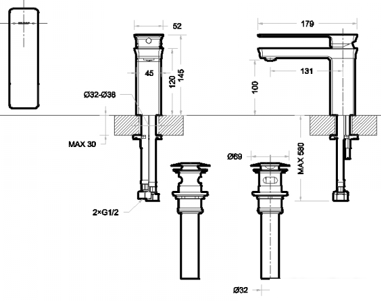 Смеситель Bravat Phillis F156101C-ENG - фото