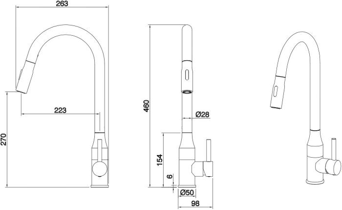 Смеситель Ekko E4713 - фото