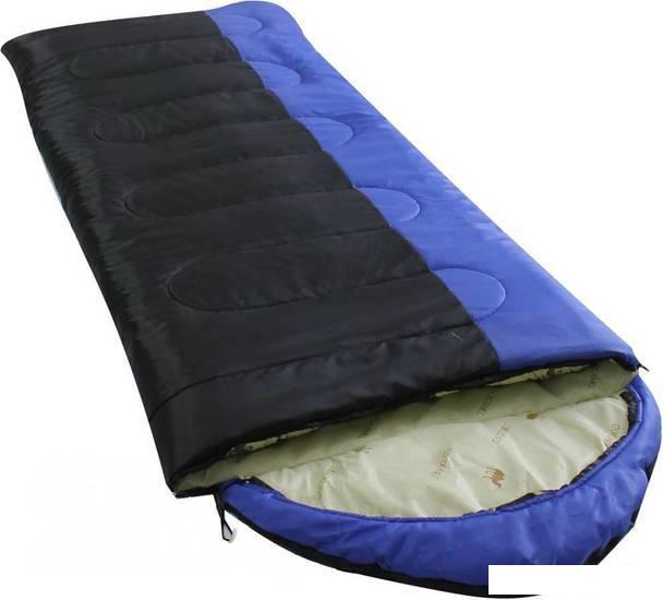 Спальный мешок BalMax Аляска Camping Plus Series -5 (левая молния, синий/черный) - фото