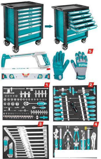 Универсальный набор инструментов Total THPTCS71621 (162 предмета) - фото