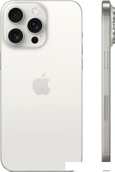 Смартфон Apple iPhone 15 Pro Max Dual SIM 256GB (белый титан) - фото