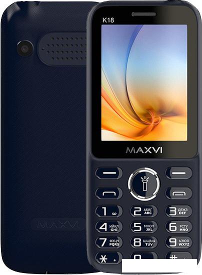 Мобильный телефон Maxvi K18 (синий) - фото