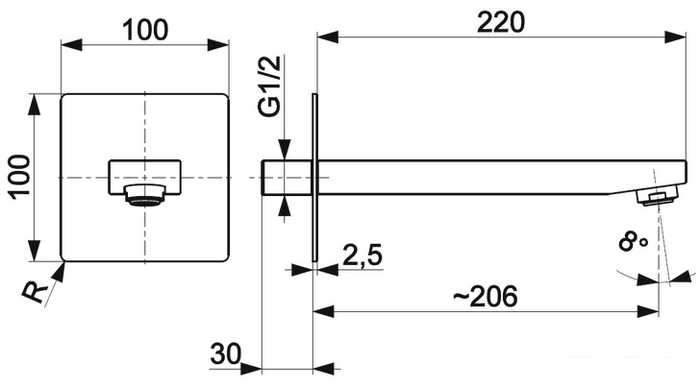 Излив Armatura Logon 836-005-00 - фото