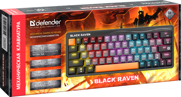 Клавиатура Defender Black Raven GK-417 45416 - фото