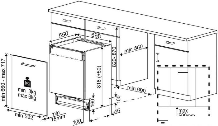 Встраиваемая посудомоечная машина Hotpoint-Ariston HI 4D66 DW - фото