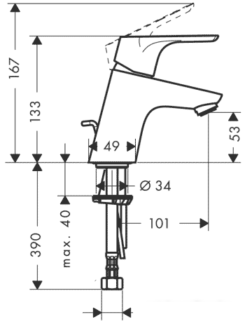 Смеситель Hansgrohe Focus E2 31730000 - фото