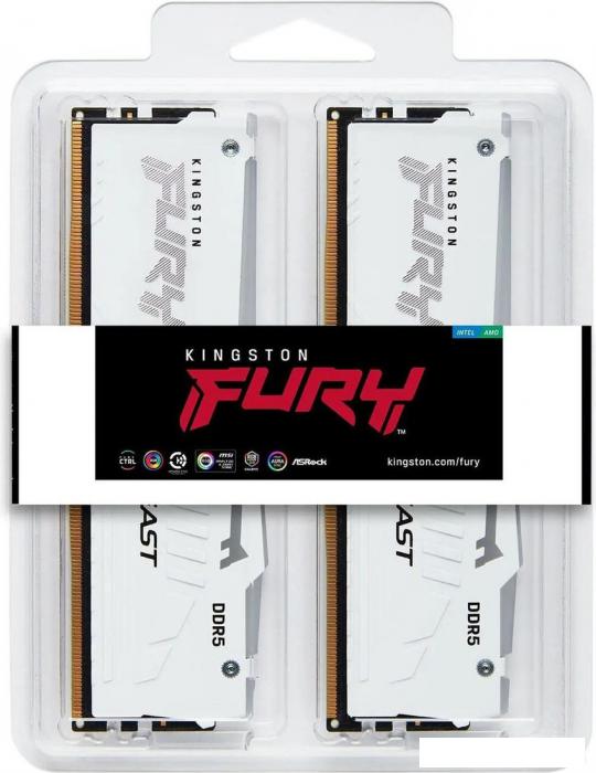 Оперативная память Kingston FURY Beast RGB 2x32ГБ DDR5 6000 МГц KF560C40BWAK2-64 - фото