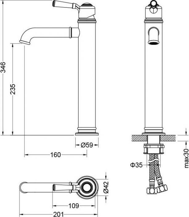 Смеситель Aquatek Классик AQ1504PG - фото