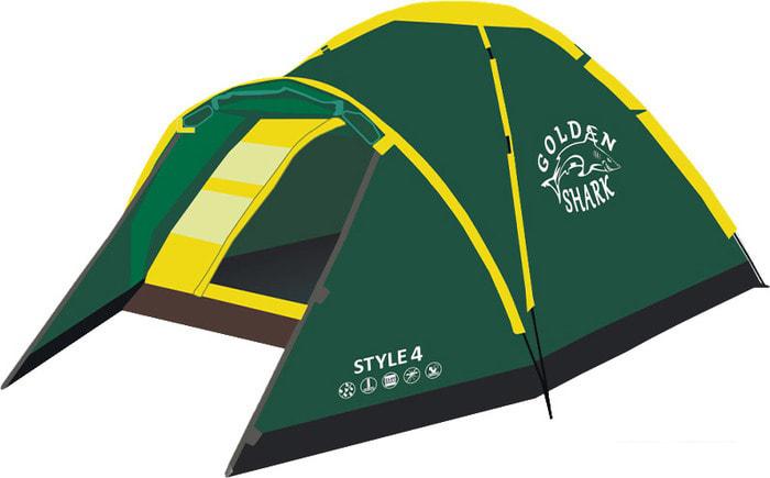 Треккинговая палатка GOLDEN SHARK Style 4 (зеленый) - фото