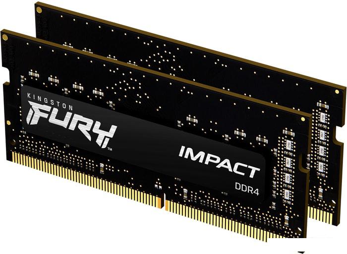 Оперативная память Kingston FURY Impact 2x16GB DDR4 SODIMM PC4-21300 KF426S16IBK2/32 - фото