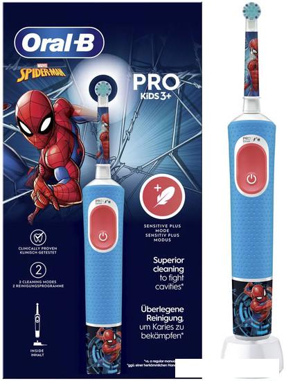 Электрическая зубная щетка Oral-B Vitality Pro 103 Kids Spiderman D103.413.2K - фото