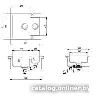 Кухонная мойка Aquasanita SQT150AW (графит) - фото