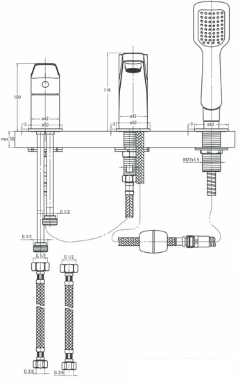 Смеситель Deante Jasmin BGJ 013M - фото