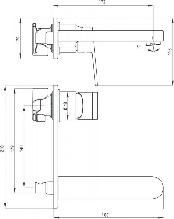 Смеситель Deante Alpinia Gold BGA_Z55L - фото