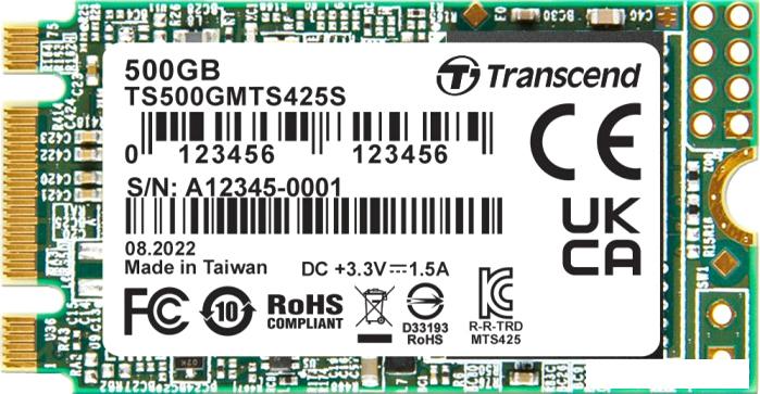 SSD Transcend 425S 500GB TS500GMTS425S - фото