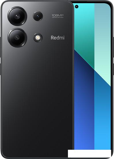 Смартфон Xiaomi Redmi Note 13 6GB/128GB с NFC международная версия (полуночный черный) - фото