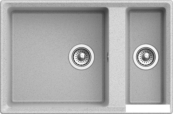Кухонная мойка GranFest GF-LV-760K (серый) - фото