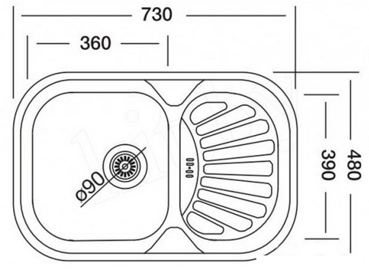 Кухонная мойка Kromevye EC 251 D - фото