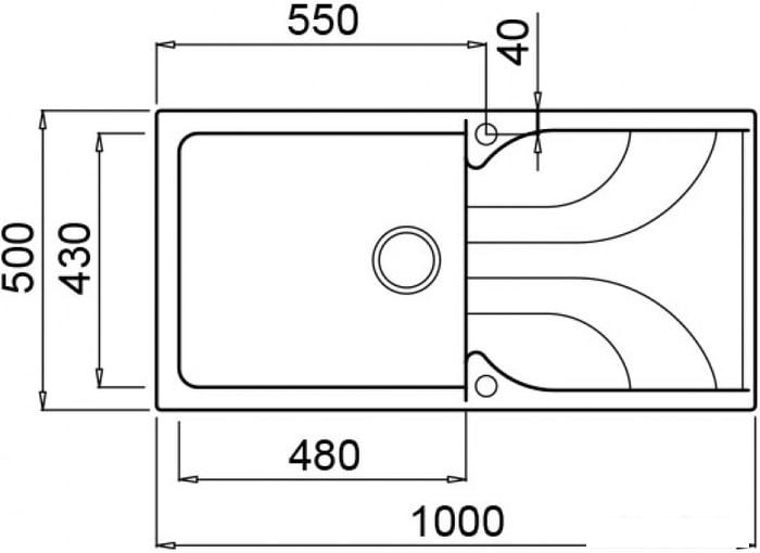 Кухонная мойка Elleci Ego 480 Ghisa M70 - фото