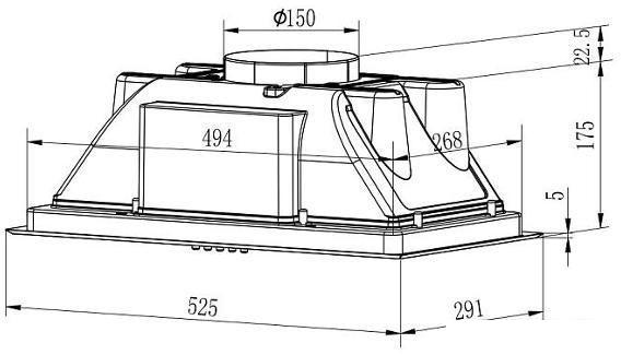 Кухонная вытяжка Evelux Margit 60 W - фото