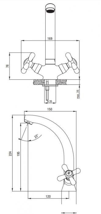 Смеситель Deante Symetrio BOS 020D - фото