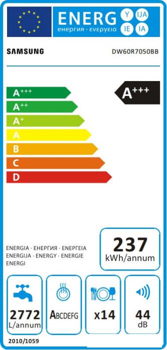 Посудомоечная машина Samsung DW60R7050BB - фото