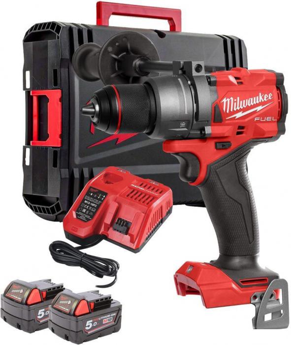 Ударная дрель-шуруповерт Milwaukee M18 FUEL M18FPD3-502X 4933479860 (с 2-мя АКБ, кейс) - фото