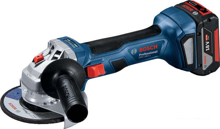 Угловая шлифмашина Bosch GWS 180-LI Professional 06019H9021 (с 2-мя АКБ, кейс) - фото