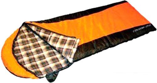 Спальный мешок Campus Cougar 250 R-zip (правая молния, оранжевый/черный) - фото
