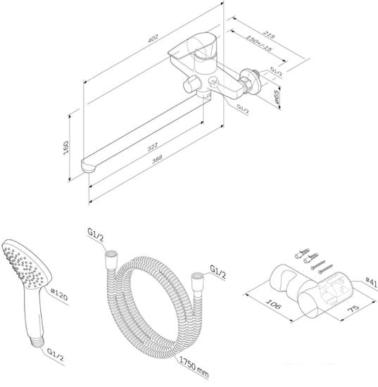 Смеситель AM.PM Gem F90A95000 - фото