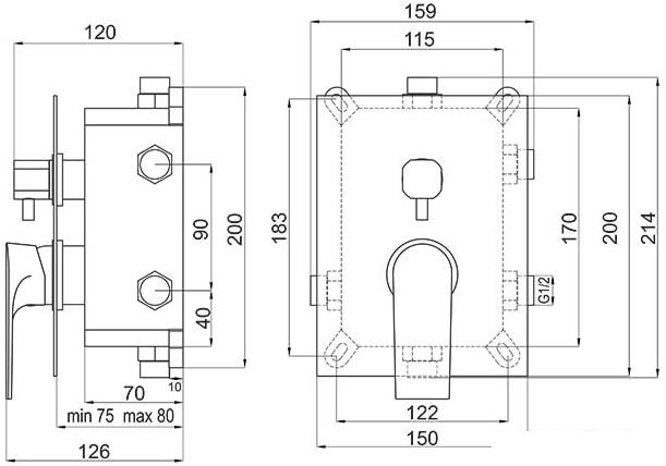 Смеситель Ferro Algeo Square BAQ7P3BOX - фото