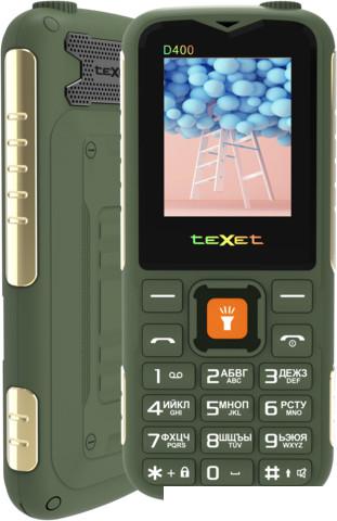 Кнопочный телефон TeXet TM-D400 (зеленый) - фото