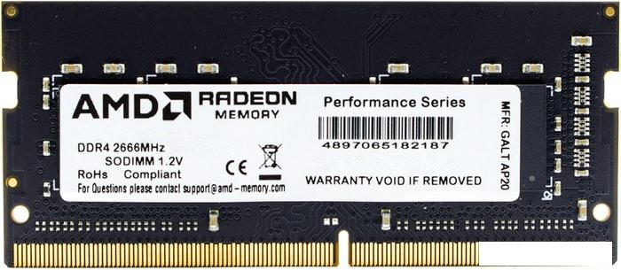 Оперативная память AMD Radeon R7 Performance 16GB DDR4 SODIMM PC4-21300 R7416G2606S2SUO - фото