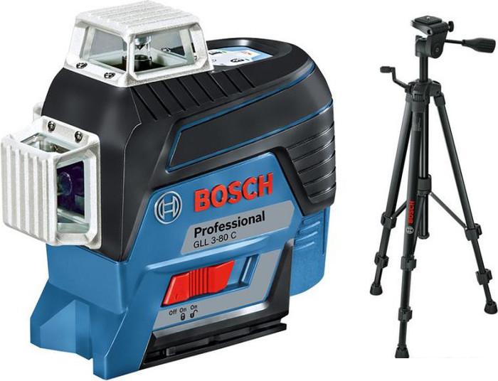 Лазерный нивелир Bosch GLL 3-80 C Professional (со штативом BT 150) - фото