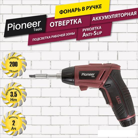 Электроотвертка Pioneer Tools CS-M0401 (с 1-им АКБ, оснастка) - фото