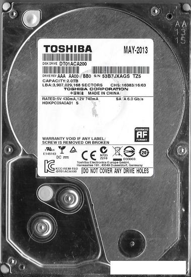 Жесткий диск Toshiba HDKPC09A0A01 2TB - фото