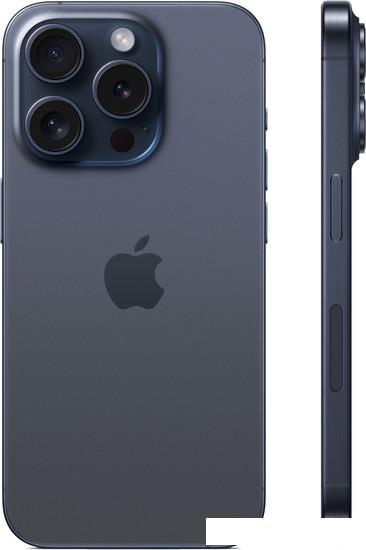 Смартфон Apple iPhone 15 Pro 128GB (синий титан) - фото