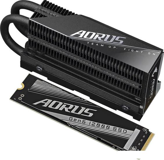 SSD Gigabyte AORUS Gen5 12000 2TB AG512K2TB - фото